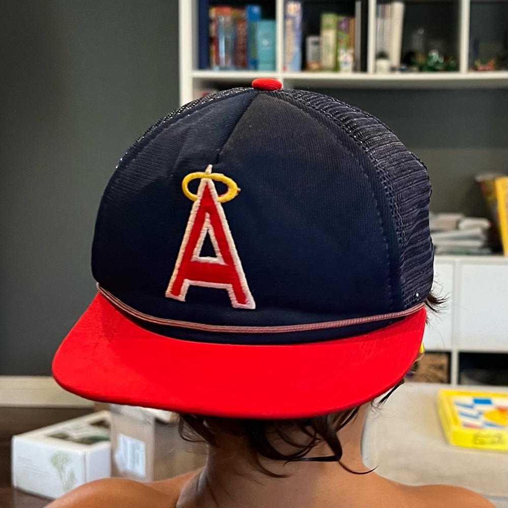Kids vintage Anaheim California Angels hat - mesh trucker baseball hat